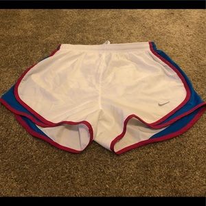 White Nike Dri-Fit shorts